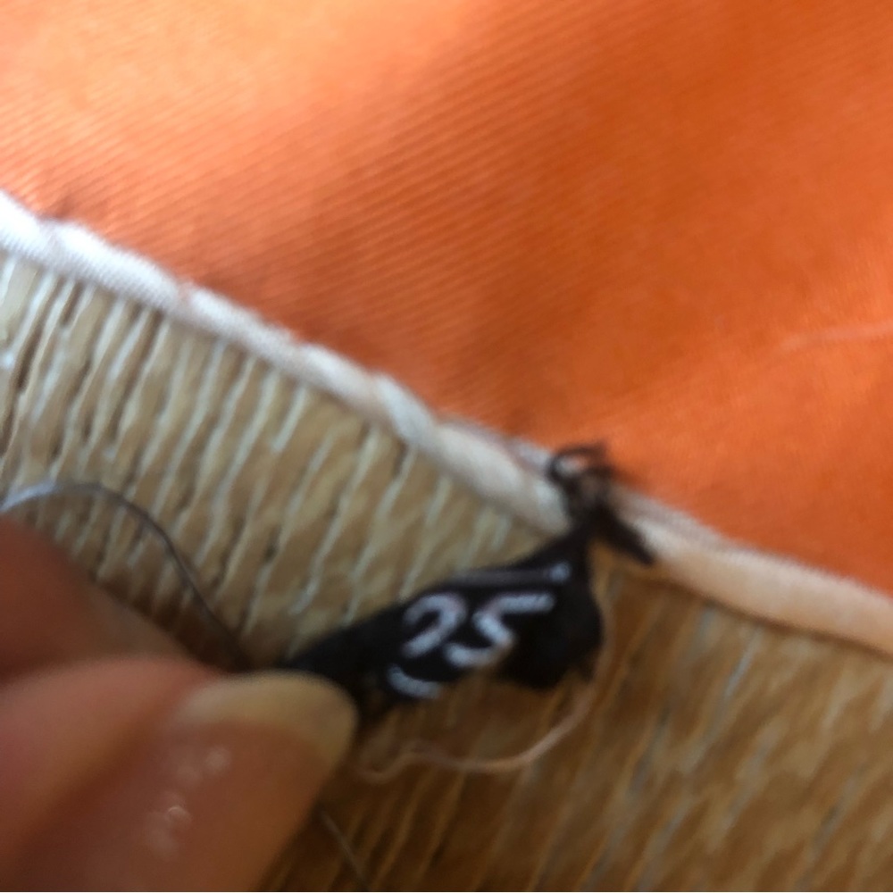Vintage French silk scarf orange/white price firm! - Picture 5 of 6